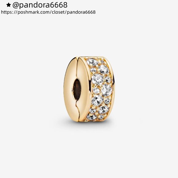 Pandora Clear Pavé Clip Charm - Picture 1 of 5